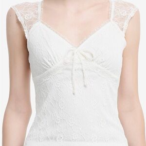 Almost Famous Off-White Lace Top